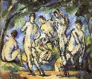Paul Cezanne were seven men and Bath oil painting reproduction